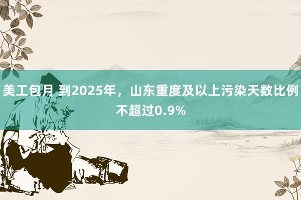 美工包月 到2025年，山东重度及以上污染天数比例不超过0.9%