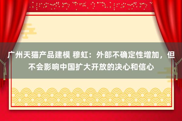 广州天猫产品建模 穆虹：外部不确定性增加，但不会影响中国扩大开放的决心和信心