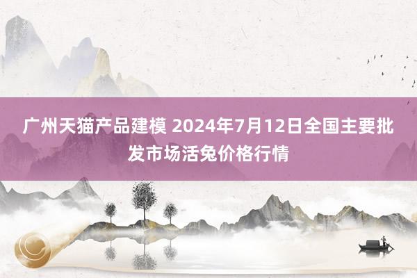 广州天猫产品建模 2024年7月12日全国主要批发市场活兔价格行情