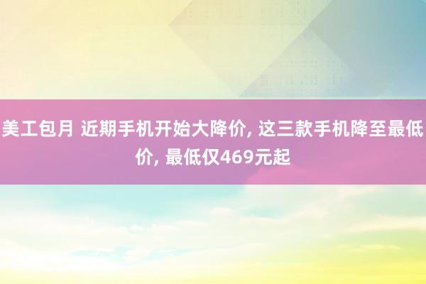 美工包月 近期手机开始大降价, 这三款手机降至最低价, 最低仅469元起